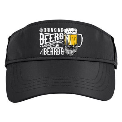 Drinking Beers And Growing Beards Funny Drinking Party Adult Drive Performance Visor