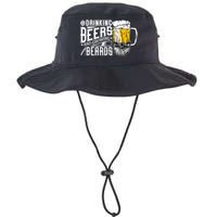 Drinking Beers And Growing Beards Funny Drinking Party Bucket Hat