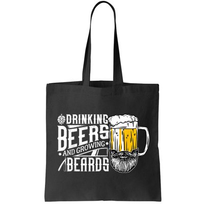 Drinking Beers And Growing Beards Funny Drinking Party Bag