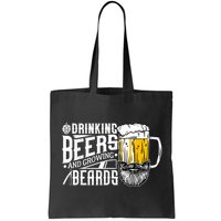 Drinking Beers And Growing Beards Funny Drinking Party Bag