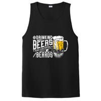 Drinking Beers And Growing Beards Funny Drinking Party PosiCharge Competitor Tank