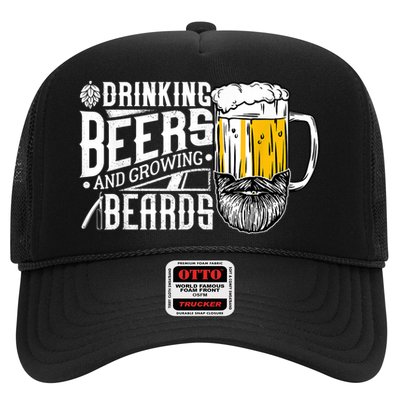 Drinking Beers And Growing Beards Funny Drinking Party Trucker Hat