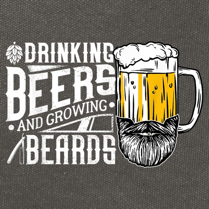 Drinking Beers And Growing Beards Funny Drinking Party Cotton Canvas Backpack
