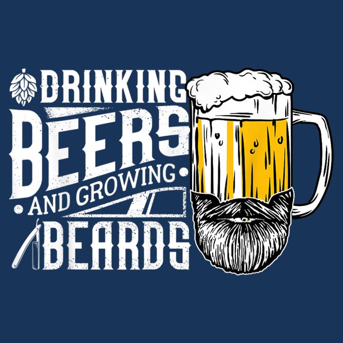 Drinking Beers And Growing Beards Funny Drinking Party Infant Baby Jersey Bodysuit