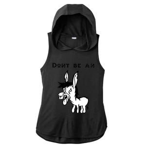 Don't Be A Donkey Ladies PosiCharge Tri-Blend Wicking Draft Hoodie Tank