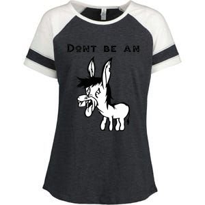 Don't Be A Donkey Enza Ladies Jersey Colorblock Tee