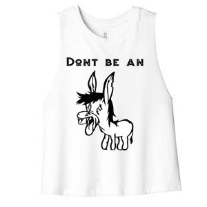 Don't Be A Donkey Women's Racerback Cropped Tank