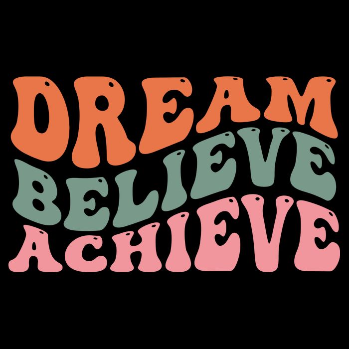 Dream Believe Achieve Retro Quote City Backpack