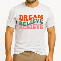 Dream Believe Achieve Retro Quote Cooling Performance Crew T-Shirt