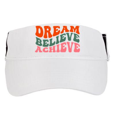 Dream Believe Achieve Retro Quote Adult Drive Performance Visor
