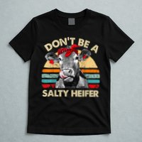 Don't Be a Salty Heifer Cute Highland Cow Lover Vintage Farm T-Shirt