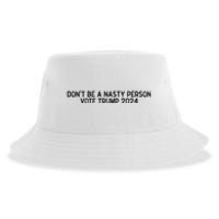 Don’t Be A Nasty Person Vote Trump 2024 USA Flag Sustainable Bucket Hat