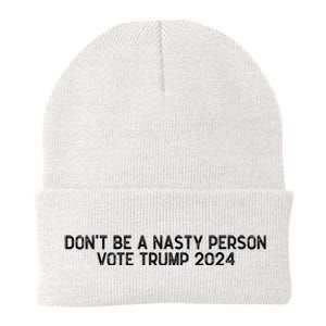 Don’t Be A Nasty Person Vote Trump 2024 USA Flag Knit Cap Winter Beanie