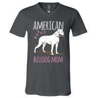 Dog Breed American Bulldog Mama Bulldog V-Neck T-Shirt