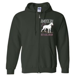 Dog Breed American Bulldog Mama Bulldog Full Zip Hoodie