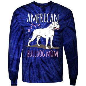 Dog Breed American Bulldog Mama Bulldog Tie-Dye Long Sleeve Shirt