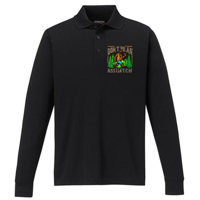 Dont Be An Assquatch Performance Long Sleeve Polo