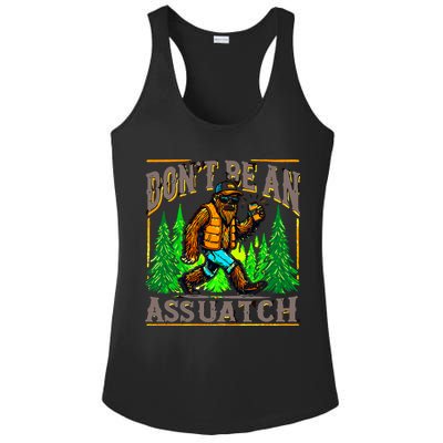 Dont Be An Assquatch Ladies PosiCharge Competitor Racerback Tank