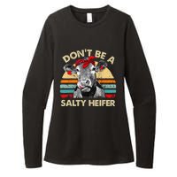 Don't Be A Salty Heifer cows lover gift vintage farm Womens CVC Long Sleeve Shirt