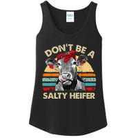 Don't Be A Salty Heifer cows lover gift vintage farm Ladies Essential Tank