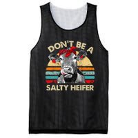 Don't Be A Salty Heifer cows lover gift vintage farm Mesh Reversible Basketball Jersey Tank