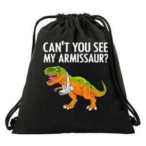 Dinosaur Broken Arm For Hand Wrist Injury  Drawstring Bag