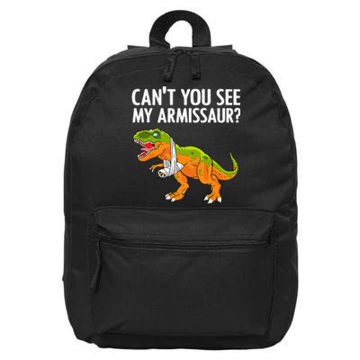 Dinosaur Broken Arm For Hand Wrist Injury  16 in Basic Backpack