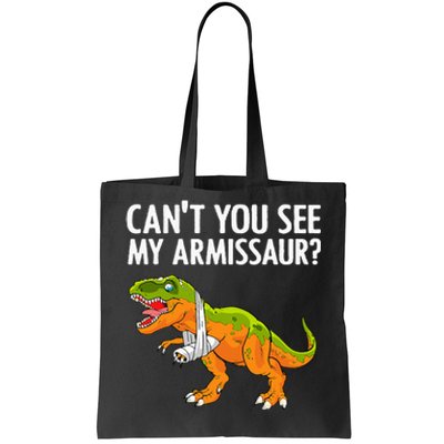 Dinosaur Broken Arm For Hand Wrist Injury  Tote Bag