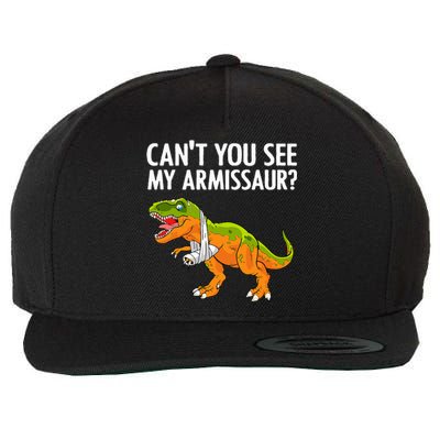 Dinosaur Broken Arm For Hand Wrist Injury  Wool Snapback Cap