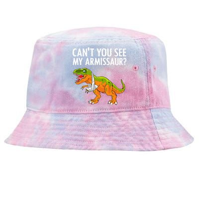 Dinosaur Broken Arm For Hand Wrist Injury  Tie-Dyed Bucket Hat