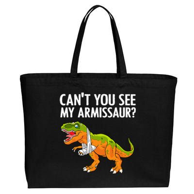 Dinosaur Broken Arm For Hand Wrist Injury  Cotton Canvas Jumbo Tote