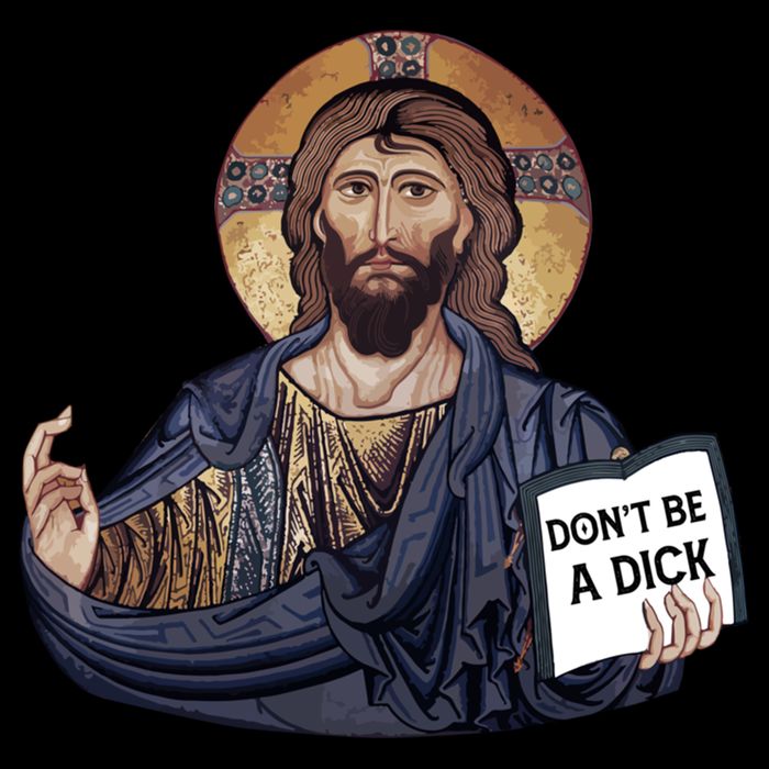 Don't Be A Dick Jesus Book Meaningful Gift 7-Panel Snapback Hat