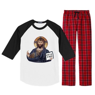 Don't Be A Dick Jesus Book Meaningful Gift Raglan Sleeve Pajama Set