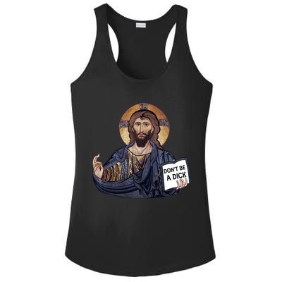 Don't Be A Dick Jesus Book Meaningful Gift Ladies PosiCharge Competitor Racerback Tank