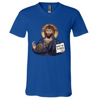 Don't Be A Dick Jesus Book Meaningful Gift V-Neck T-Shirt