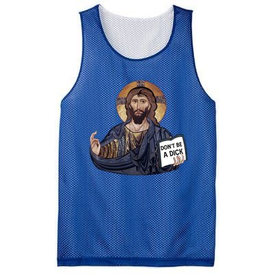 Don't Be A Dick Jesus Book Meaningful Gift Mesh Reversible Basketball Jersey Tank