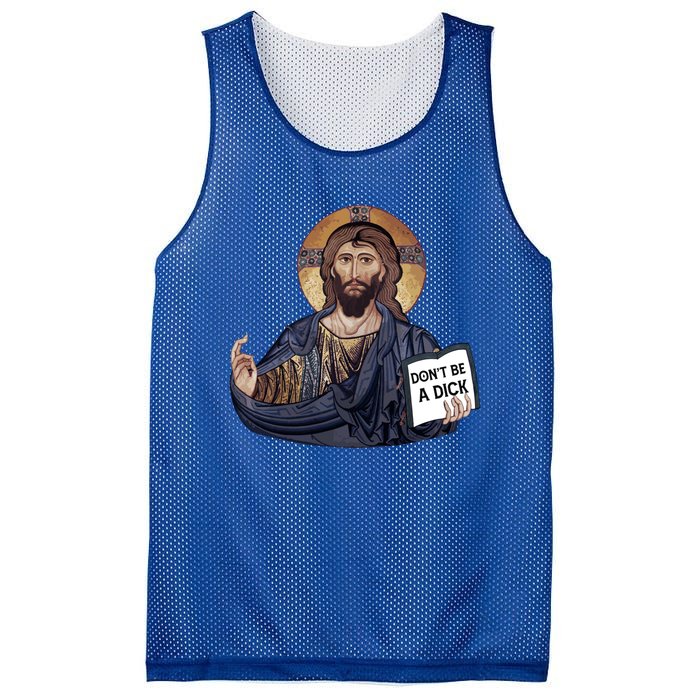 Don't Be A Dick Jesus Book Meaningful Gift Mesh Reversible Basketball Jersey Tank