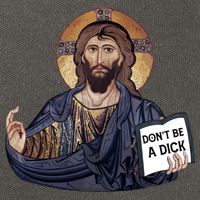 Don't Be A Dick Jesus Book Meaningful Gift Cotton Canvas Backpack