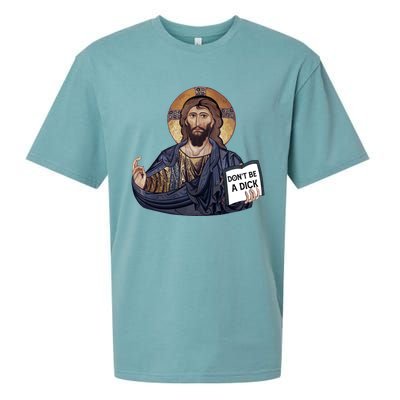 Don't Be A Dick Jesus Book Meaningful Gift Sueded Cloud Jersey T-Shirt