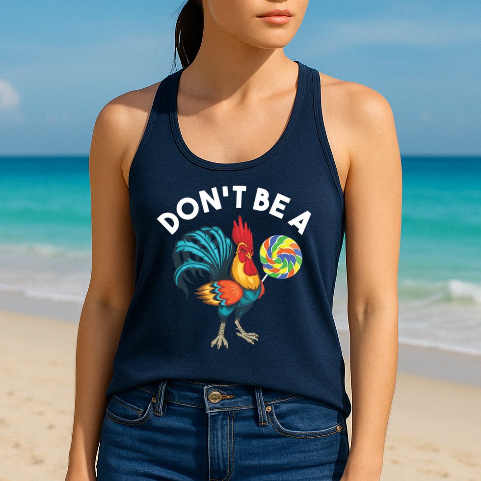 Dont Be A Cook Sucker Chicken Lollipop Sarcastic Humor Womens Tank Top