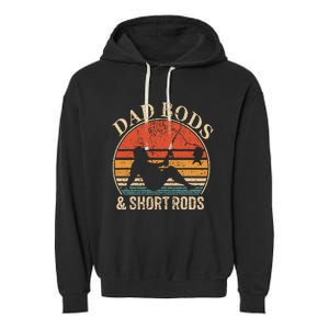 Dad Bods And Short Rods Funny Fishing Lovers Garment-Dyed Fleece Hoodie