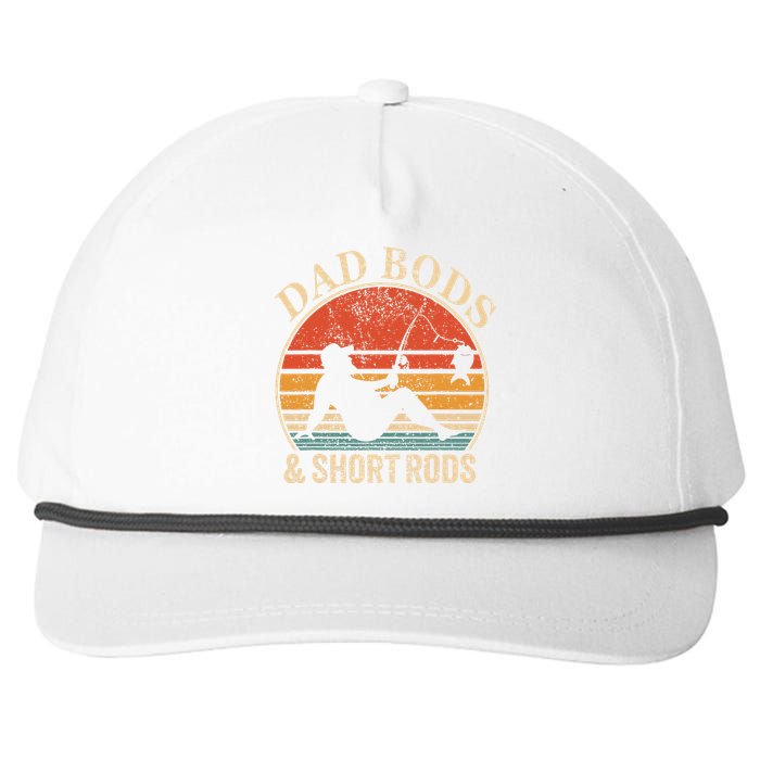 Dad Bods And Short Rods Funny Fishing Lovers Snapback Five-Panel Rope Hat