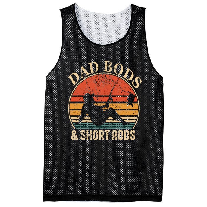 Dad Bods And Short Rods Funny Fishing Lovers Mesh Reversible Basketball Jersey Tank