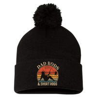 Dad Bods And Short Rods Funny Fishing Lovers Pom Pom 12in Knit Beanie