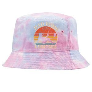 Dad Bods And Short Rods Funny Fishing Lovers Tie-Dyed Bucket Hat