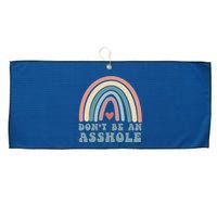 Don't Be An Asshole Funny Large Microfiber Waffle Golf Towel