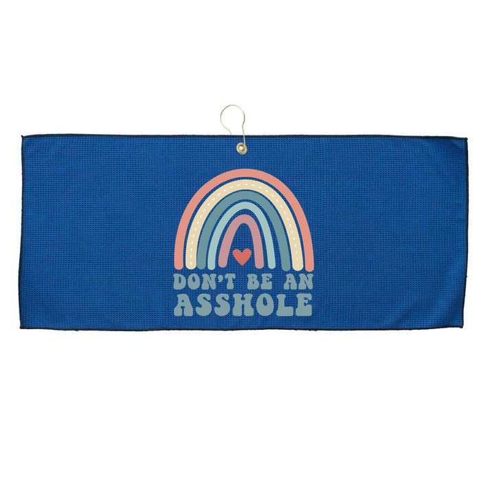 Don't Be An Asshole Funny Large Microfiber Waffle Golf Towel