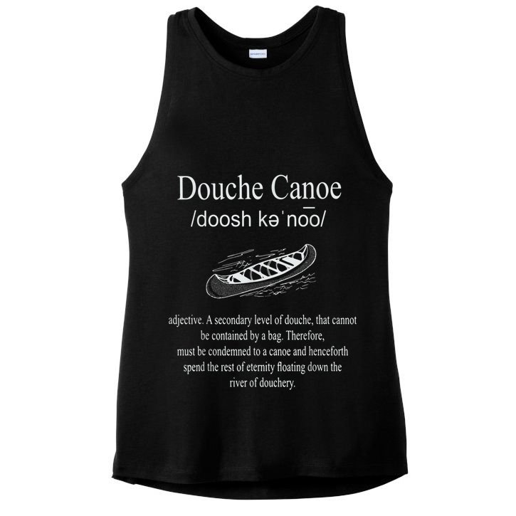 Don't Be A Douche Canoe Definition Funny Humor Ladies PosiCharge Tri-Blend Wicking Tank