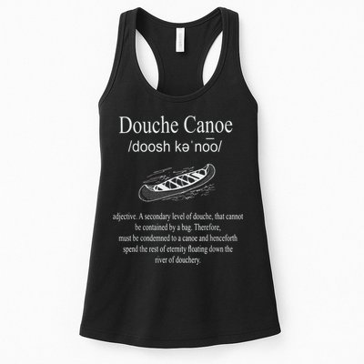 Don't Be A Douche Canoe Definition Funny Humor Womens Tank Top