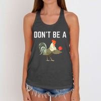 Dont Be A Sucker Funny Offensive Meaning Women's Knotted Racerback Tank